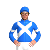 BLUE, WHITE CROSSED SASHES, ARMBANDS