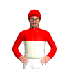 RED,BEIGE HALVED