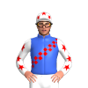 Royal Blue, Red Checked Sash, White And Red Stars Sleeves And Cap