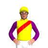 Yellow, Red Sash, Purple Sleeves, Yellow Cap