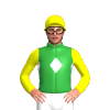 Green, White Diamond Band, Yellow Sleeves And Cap