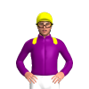 Purple, Yellow Epaulettes And Cap
