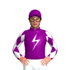 Purple, White Lighting Bolt, Diamonds Sleeves