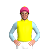 Yellow, Green Shamrock, Light Blue Sleeves, Pink Cap, Yellow Pom Pom