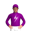 Purple, White Lightning Bolt, Diamond Sleeves