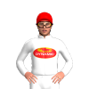 White, Dynamic Syndications Logo, Red Cap