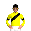 Yellow, Black Sash, Armbands And Cap
