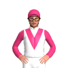 White, Pink Vee, Sleeves And Cap