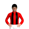 Red, Black Stripes And Cap