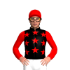 Black, Red Stars, Sleeves And Cap