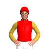 Red, Gold Sleeves, Red Cap