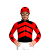 Black, Red Chevrons, Red And Black Stars Sleeves And Cap