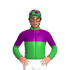 Green And Purple Halves, Halves Sleeves, Checked Cap