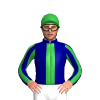 Navy Blue, Green Stripe, Striped Sleeves, Green Cap