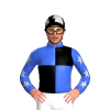 Royal Blue, Black Quarters And Sleeves, Silver Stars, Quartered Cap, Silver Stars