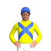 Yellow, Royal Blue Crossed Sashes And Cap