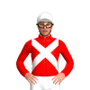 Red, White Crossed Sashes And Cap