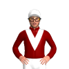 Maroon, White V And Cap