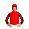 Red, Four White Vees Inside Diamonds, Black Vees Inside Diamonds On Sleeves