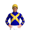 Dark Blue, Gold Crossed Sashes, Stars Sleeves, Gold Cap