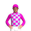 Shocking Pink, Light Blue Checks, Seams Sleeves