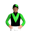 Black, Lime Green Vee And Sleeves, Quartered Cap