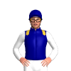 Navy Blue, Old Gold Epaulettes, White Sleeves