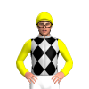 Silver, Black Diamonds, Yellow Sleeves And Cap
