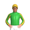 Green, Gold Ausbred Logo, Striped Sleeves, Gold Cap