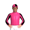 Pink, Five Black Diamonds, Striped Sleeves, Quartered Cap