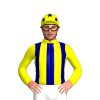 Yellow And Navy Blue Stripes, Stars Cap