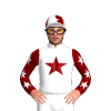 White, Maroon Star, Maroon And White Stars Sleeves, Maroon And White Star Cap