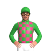 Bottle Green, Pink Checked Quaters, Checked Armbands And Cap