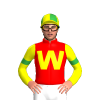 Red, Yellow W And Sleeves, Green Chevron Armbands, Quartered Cap