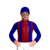 Maroon, Dark Blue Braces, Sleeves And Cap