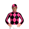 Pink, Black Diamonds, Striped Sleeves, Quartered Cap