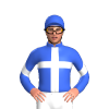 Royal Blue, White Cross And Chevron Sleeves