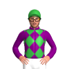 Purple, Green Diamonds And Cap