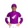 Purple, White Fern, Armbands And Seams Cap