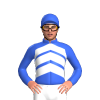 Royal Blue, White Chevrons