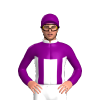 White, Purple Braces And Yoke With White Diamonds, Diamond Sleeves And Cap