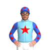 Sky Blue, Red Star, Royal Blue And Red Stars Sleeves And Cap