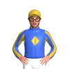 Royal Blue, Gold Diamond Band, Diamond Striped Sleeves, Gold Cap