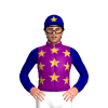 Purple, Gold 5 Stars, Navy Blue Sleeves And Cap With Gold Star