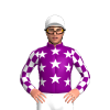 PURPLE, WHITE STARS, CHECKS SLEEVES, White cap