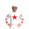 WHITE, RED STAR, YELLOW SLEEVES, RED STARS, White cap