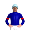 DARK BLUE, RED HOOP, ARMBANDS, Light blue cap