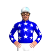 MEDIUM BLUE,WHITE STARS,RED SLEEVES,WHITE STARS, White and Light Blue quartered cap
