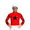 RED, BLACK STAR, FIREBRICK SLEEVES, BLACK STARS, White cap
