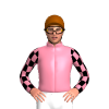 PINK SHERBET, LIME DIAMOND HOOP, PINK SHERBET SLEEVES, BLACK CHECKS, Brown cap